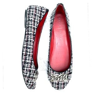 White House Black Market Toto Multi Tweed Flats 8